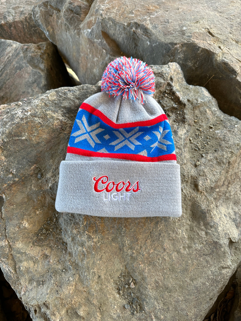 Coors Light Pom Beanie