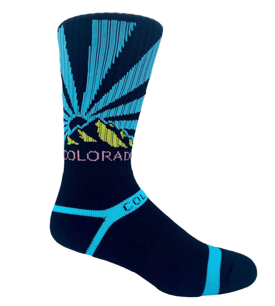 Colorado Sunburst Socks - Neon