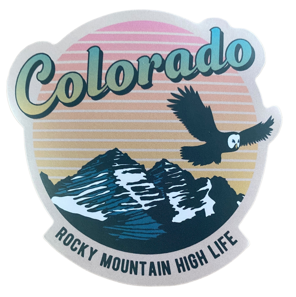 Rocky Mountain High Owl Sticker