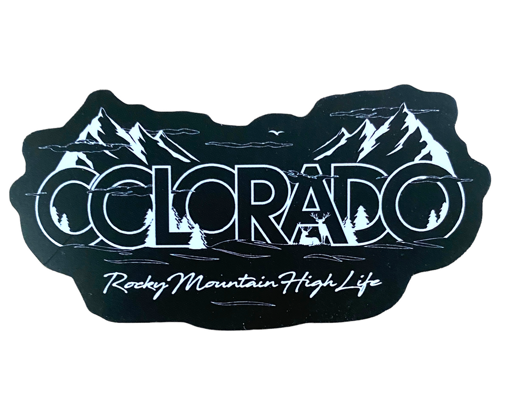 Colorado High Life Script Sticker - Black