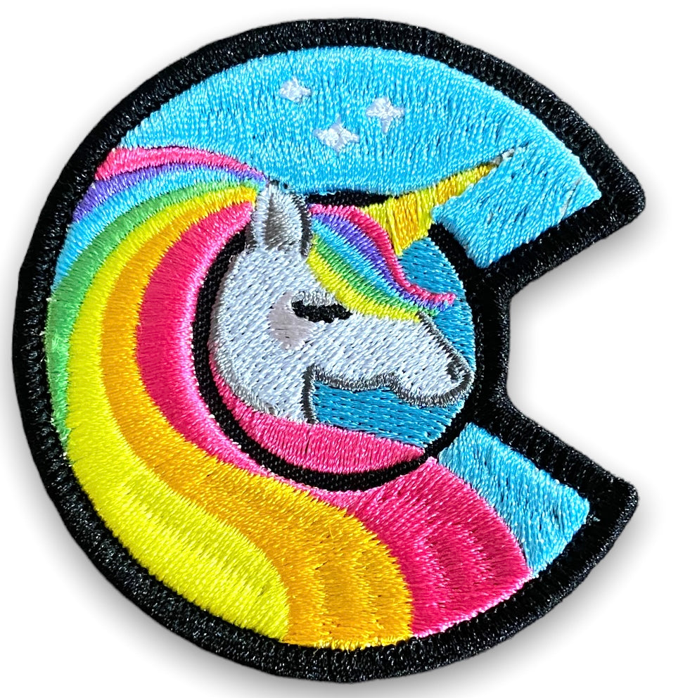 Unicorn Dreams Patch- Sky Blue/ Black