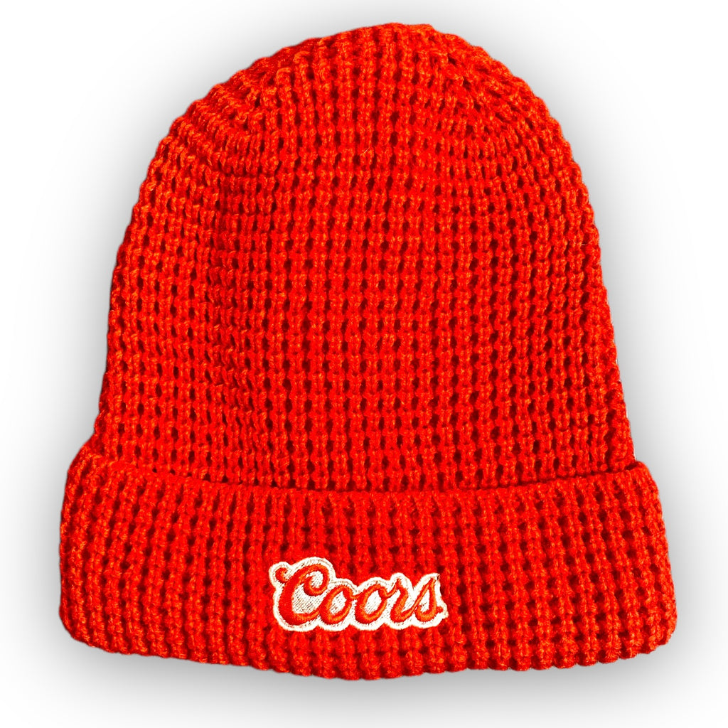 Classic Coors Waffle Beanie - Red
